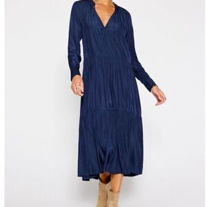 Brochu Walker Deep Blue Long Sleeve Dress